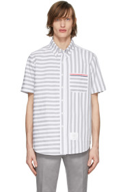 Thom Browne - Grey & White University Stripe Shirt