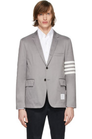 Thom Browne - Grey Unconstructed Classic 4-Bar Blazer