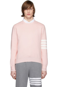 Thom Browne - Pull rose 4-Bar Milano Stitch