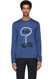 Paul Smith + Christoph Niemann - Blue 'Hello' Sweater