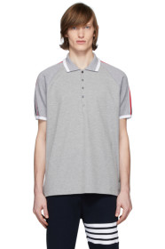 Thom Browne - Polo à manches raglan gris
