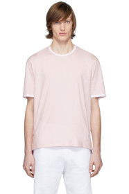 Thom Browne - T-shirt rose Ringer