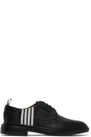 Thom Browne - Richelieus longwing noirs 4-Bar Contrast Classic