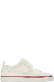 Thom Browne - Richelieus longwing blanc cassé Cupsole