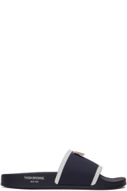 Thom Browne - Navy Rubber Pool Slides