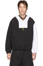 Boramy Viguier - SSENSE 限定 ブラック & ホワイト ツイル プルオーバー