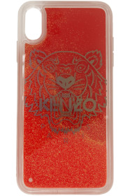 Kenzo - Red Glitter Tiger Head iPhone X/XS Case