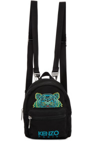 Kenzo - Black Canvas Mini Tiger Backpack