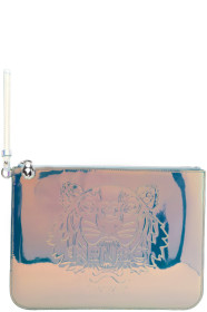 Kenzo - White Iridescent Large Preppy A4 Pouch