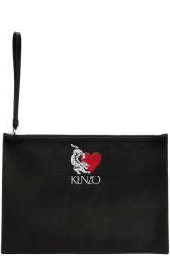 Kenzo - 黑色 Valentine's Day Lucky Tiger 限量版手拿包