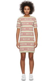 Kenzo - Off-White All-Over Logo Short Dress