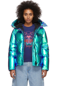 Kenzo - 限定エディション Holiday コレクション ブルー ダウン フード キルティング ジャケット