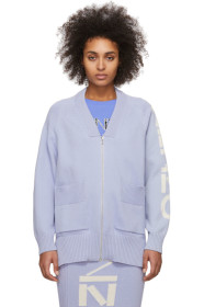 Kenzo - Purple Logo Zipped Cardigan