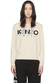 Kenzo - 灰白色“Kenzo Paris”针织衫