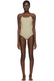 Oseree - SSENSE Exclusive Beige One-Piece Swimsuit
