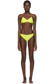 Oseree - SSENSE Exclusive Green Slip Bikini