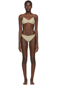 Oseree - SSENSE Exclusive Beige Slip Bikini