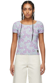 Kenzo - Blue & Purple Jacquard Fitted T-Shirt