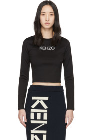 Kenzo - Black Cropped Sport Long Sleeve T-Shirt