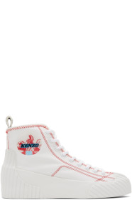 Kenzo - White Volkano High-Top Sneakers