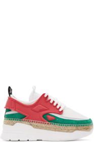 Kenzo - Pink & White K-Lastic Espadrille Sneakers