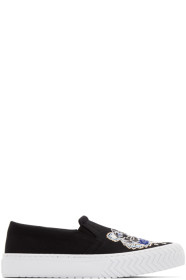 Kenzo - Black Tiger K-Skate Slip-On Sneakers