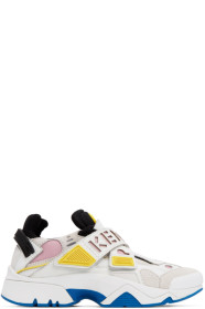 Kenzo - White & Pink Sonic Velcro Sneakers