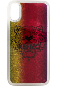 Kenzo - Étui pour iPhone X/XS scintillant multicolore Tiger Head