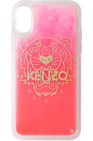 Kenzo - Étui pour iPhone X/XS phosphorescent rose