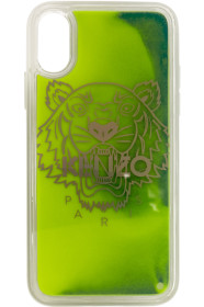 Kenzo - Étui pour iPhone X/XS phosphorescent jaune et vert