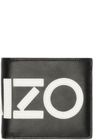 Kenzo - ブラック ロゴ フォールド ウォレット