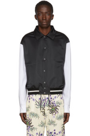 Kenzo - 黑色 & 白色 Varsity Blouson 飞行员夹克