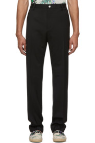 Kenzo - Black Wool Urban Slim Trousers