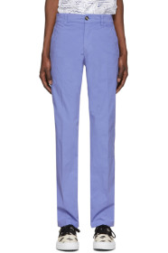 Kenzo - Purple Garment Dyed Chino Trousers