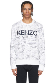 Kenzo - White Logo All Over Sweatshirt