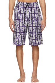 Kenzo - Blue & White Mermaid Swim Shorts