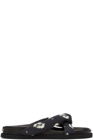 Kenzo - Black Ikat Komfy Flip Flops