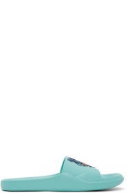 Kenzo - Blue Tiger Head Pool Mules