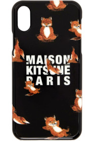 Maison Kitsuné - ブラック Yoga Fox iPhone X ケース