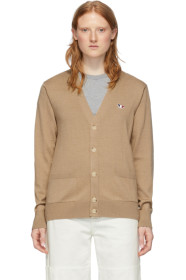 Maison Kitsuné - 驼色 Tricolor Fox 开衫