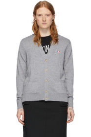 Maison Kitsuné - Cardigan gris Tricolor Fox