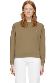 Maison Kitsuné - Khaki Tricolor Fox Sweatshirt