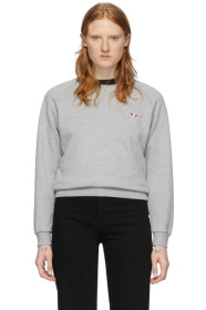 Maison Kitsuné - Grey Tricolor Fox Sweatshirt