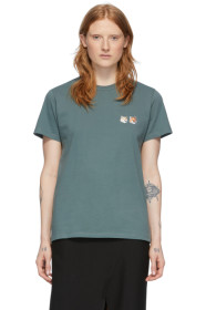 Maison Kitsuné - Green Double Fox Head T-Shirt
