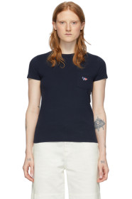 Maison Kitsuné - Navy Tricolor Fox T-Shirt