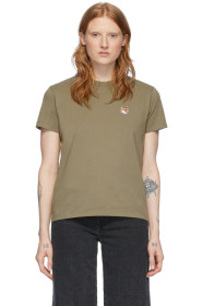 Maison Kitsuné - 卡其色 Fox Head T 恤