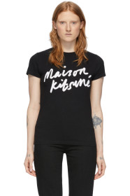 Maison Kitsuné - 黑色 Handwriting T 恤