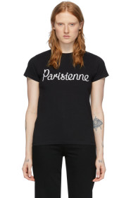 Maison Kitsuné - Black 'Parisienne' T-Shirt