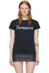 Maison Kitsuné - Navy 'Parisienne' T-Shirt