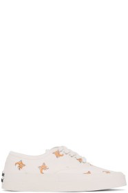 Maison Kitsuné - White All Over Fox Laced Sneakers
